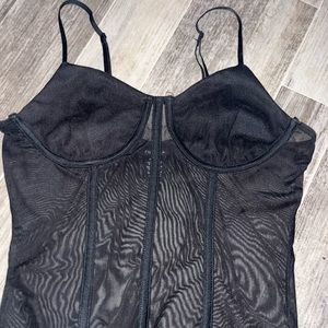 Mesh body suit 😍 and flower headbannd